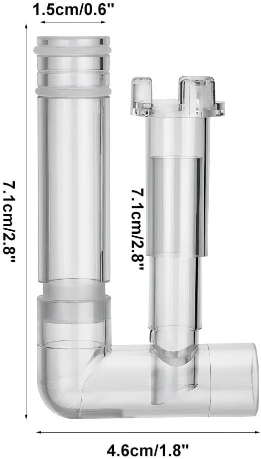 MiOYOOW Aquarium Surface Skimmer, Hanging Aquarium Oil Film Remover, Fish Tank Pipe Inflow/Outflow Filter Accessory for Aquarium Fish Plant Tank