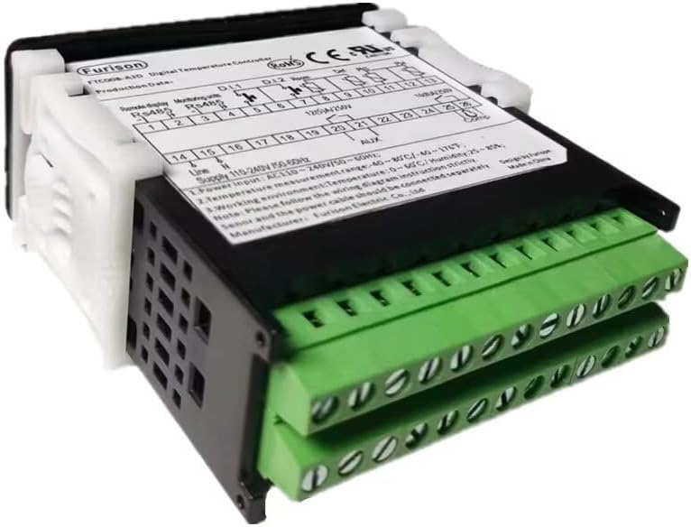 UL&CE Digital Temperature Controller -40℉-176℉ Refrigeration Heating Cooling Incubator Thermostat with 2 Relays Output 4 NTC or PT1000 Probe Inputs