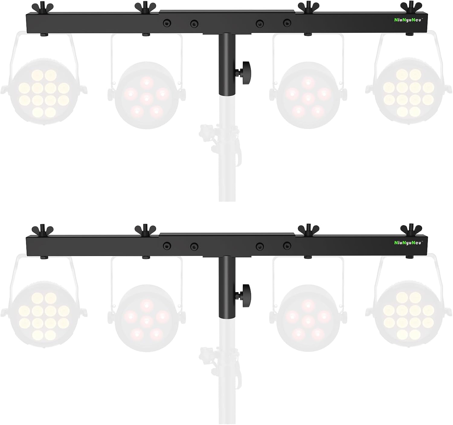 DJ Lighting Bar Extension Cross Bar Mount for Tripod Speaker Stand, Set of 2