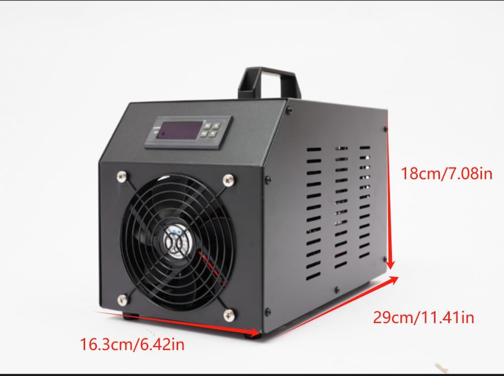 16Gal Aquarium Chiller, 200W Aquarium Cooling Machine with Built-in Fan & Water Pump, 50-122°F Adjustable Temp, Fish Shrimp Tank Cooler for Freshwater/Plant Tanks