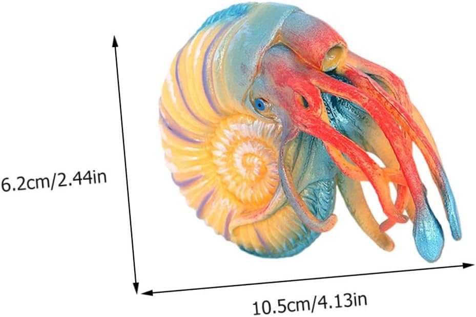 HANABASS Realistic Nautilus Model Animal Ornament Educational Sensory for Aquarium Decoration and Early Learning