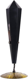 Obsidian Wand Point Long Healing Crystal Scepter Decorative Stone Reiki Meditation with Display Stand Home Office Decor 0.2-0.4LBS