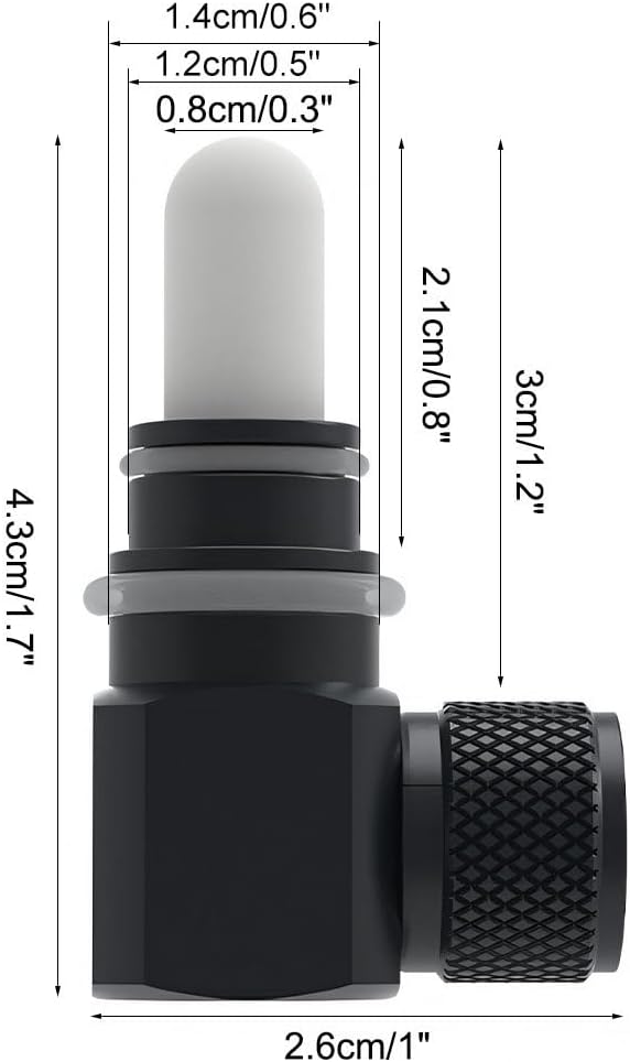 MiOYOOW Aquarium CO2 Diffuser, Aluminum Alloy Hang On Back Fish Tank External Canister Filter Accessory with Lock Buckle for Planted Tank, Nano Tank, Fish Tank Accessories