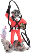 Mesee Aquarium Decorations Diver with Hose Live Action Aerating Ornament, Floating Treasure Seeker Adornment Fish Tank Ornament