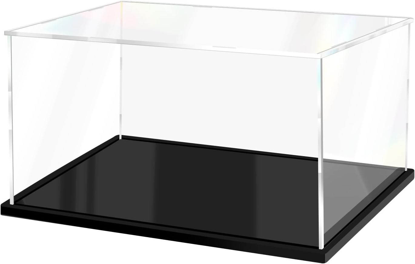 Acrylic Display Case for Collectibles Assemble Clear Display Case for Figures Alternative Glass Boxes for Lego Doll Toys Home Storage(16x8x8 inch; 40x20x20 cm)