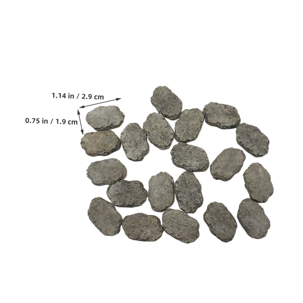 20PCS Miniature Stepping Stone Set for Fairy Garden Decor DIY Bonsai Micro Landscape Accessories Resin Rock Decorations for Garden Pathways and Aquarium Ornaments
