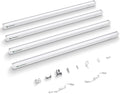 Grow Lights for Indoor Plants 2FT, Sun-Like Full Spectrum 5000K Grow Light, 60W(4 x 15W), T5 LED Grow Light Strips for Indoor Plants and Flowers, High PPFD, Linkable, White, 4-Pack