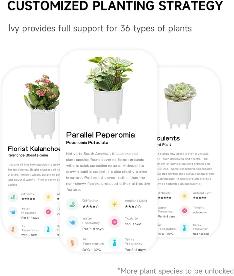 Intelligent Flower Pot, Electronic Bud, Maintenance Plant Assistant, Fun Interactive Flower Pot, Indoor Green Planting Monitoring, LCD Screen Display, Cell Phone APP Connection (Green)