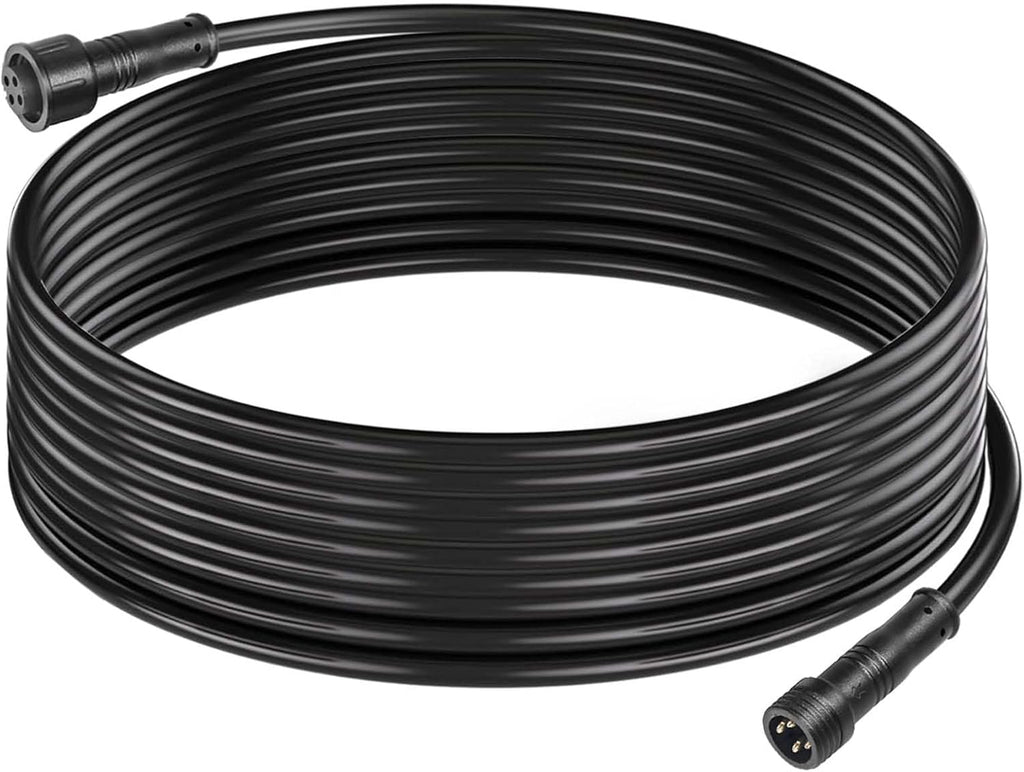 MAD OWL 4 Pin Waterproof LED Wire Connector, 22 AWG 236.2 inch/6M IP68 Male and Female Heads Extension Cable for Indoor and Outdoor LED Strip Light(1 Strip Black)