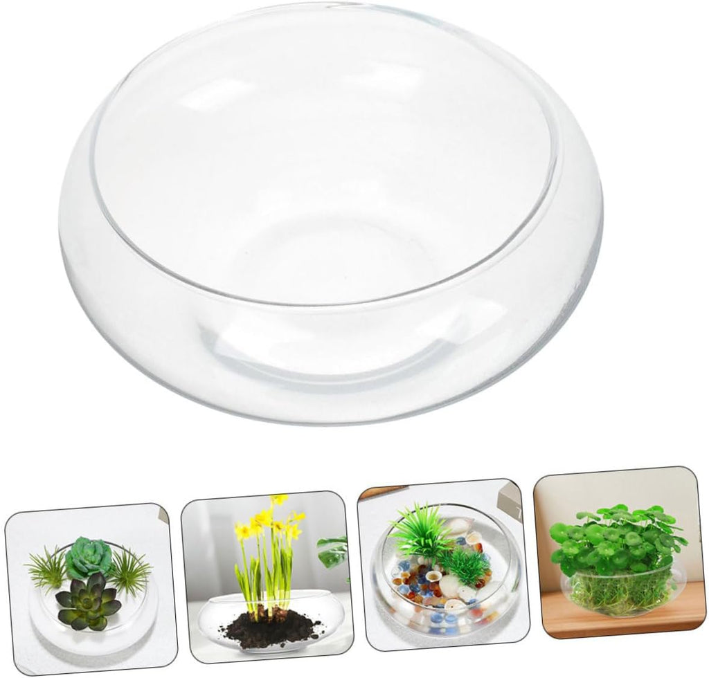 Milisten Flowerpot Micro Landscape Fish Tank Glass Flower Pots Fish Tank for Desk Glass Bowl Hydroponic Plant Pot Keeper Planter Pots Bonsai Planter Succulents Pot Planters