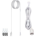 JACKYLED Extension Hanging Lantern Cord Cable 15Ft UL 360W with E26 E27 Socket On/Off Button Pendant Lighting