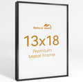 13x18 Aluminum Metal Picture Frame,Tempered Glass Black Photo Frame 13x18 for Family Photo,Posters,Art,Document to Wall Mount Horizontally or Vertically