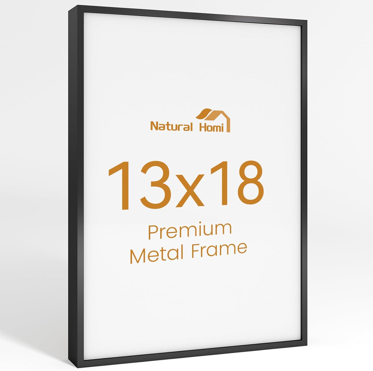 13x18 Aluminum Metal Picture Frame,Tempered Glass Black Photo Frame 13x18 for Family Photo,Posters,Art,Document to Wall Mount Horizontally or Vertically