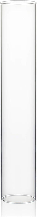 WGVI Hurricane Candle Holder Sleeve, Wide 2.5", Height 14", Clear Glass Cylinder Candleholder, Chimney Tube, Open Ended Candle Shade, 1 Piece