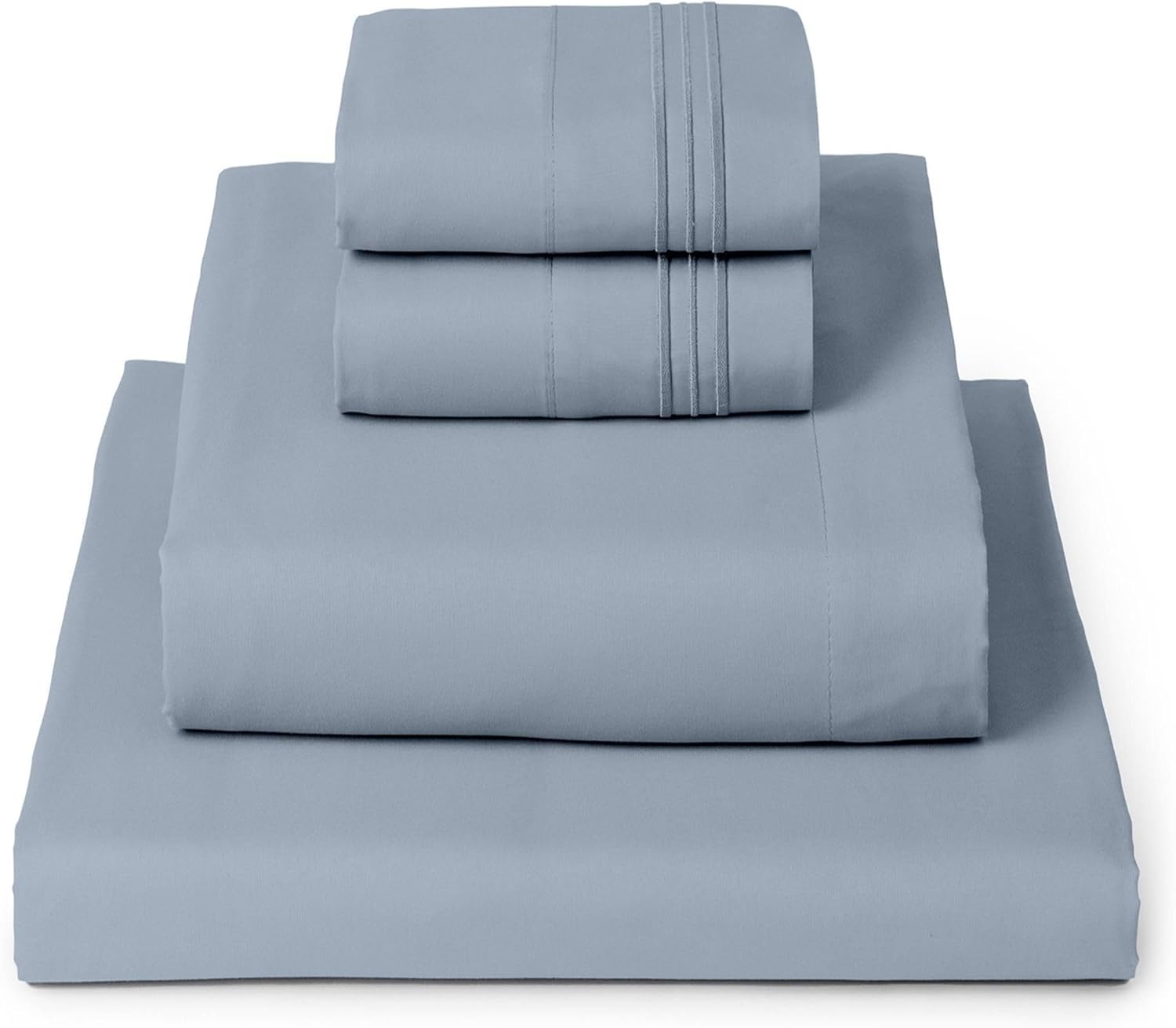 Mellanni Full Sheets Set - 4 PC Iconic Collection Bedding - Hotel Luxury, Extra Soft, Cooling Bed Sheets - Wrinkle, Fade, Stain Resistant (Full, Blue Hydrangea)