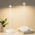 Cordless Table Lamp Rechargeable, Battery Operated 6000mAh Desk Lamp Touch Dimmable Lamp Outdoor Waterproof Portable Wireless Table Light, Small Table Lamp for Restaurant Bar/Outdoor(White-2PC)