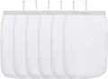 ALEGI Aquarium Filter Media Bag Extra Fine, Reusable 180 Micron Drawstring Mesh Bags for Activated Carbon (12"*8" (6 Pack))