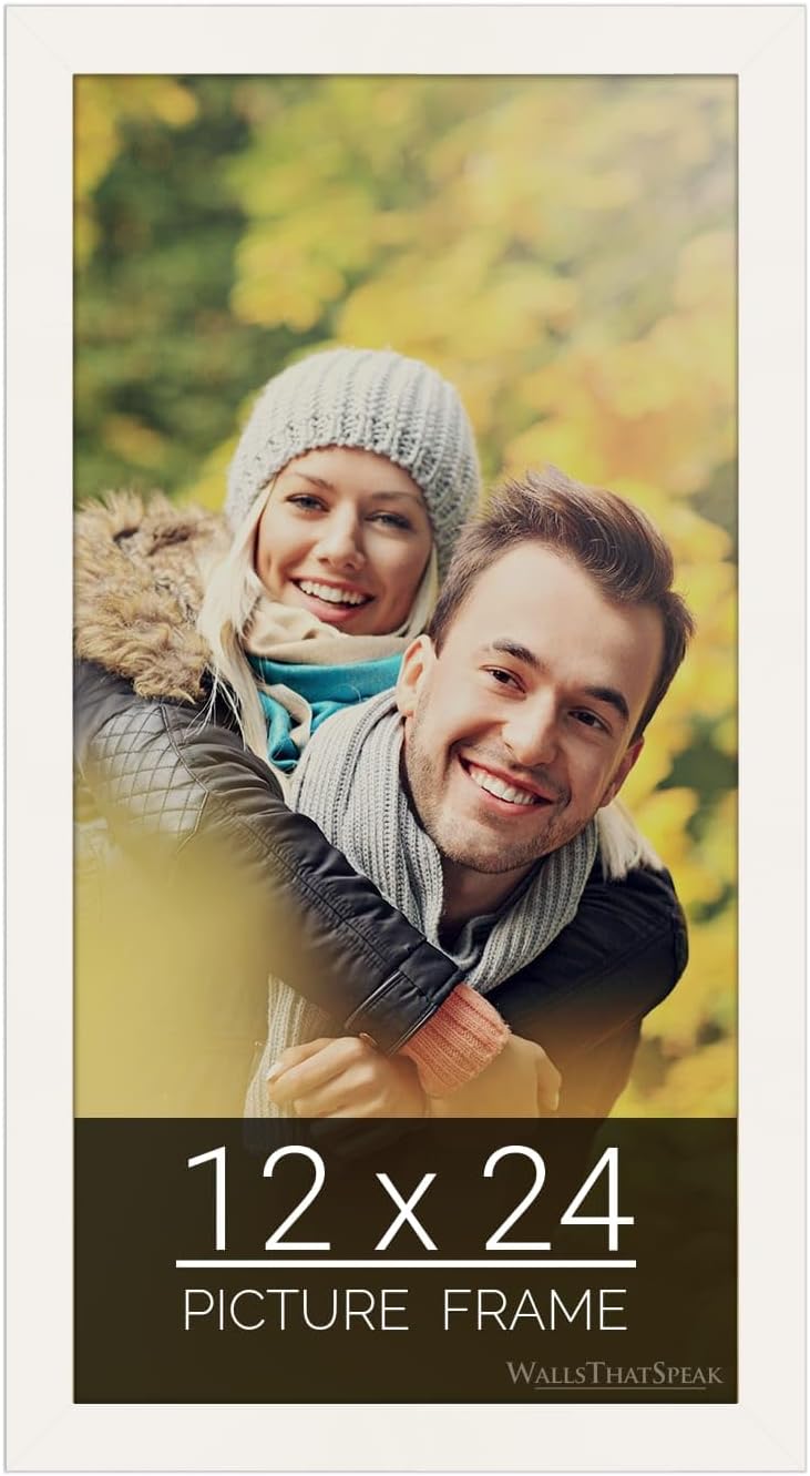 wallsthatspeak 12x24 white Picture Frame for Puzzles Posters Photos or Artwork