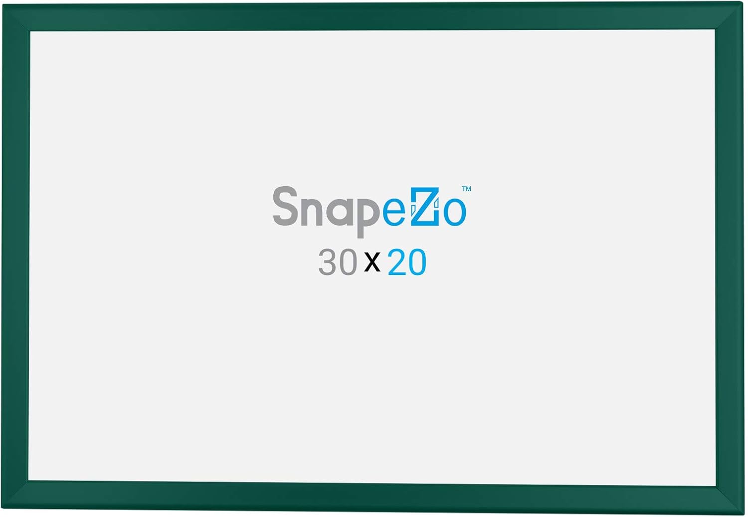 SnapeZo Poster Frame 20x30, Green, 1.25 Inch Aluminum Profile, Front-Loading Snap Frame, Wall Mounting, Professional Series