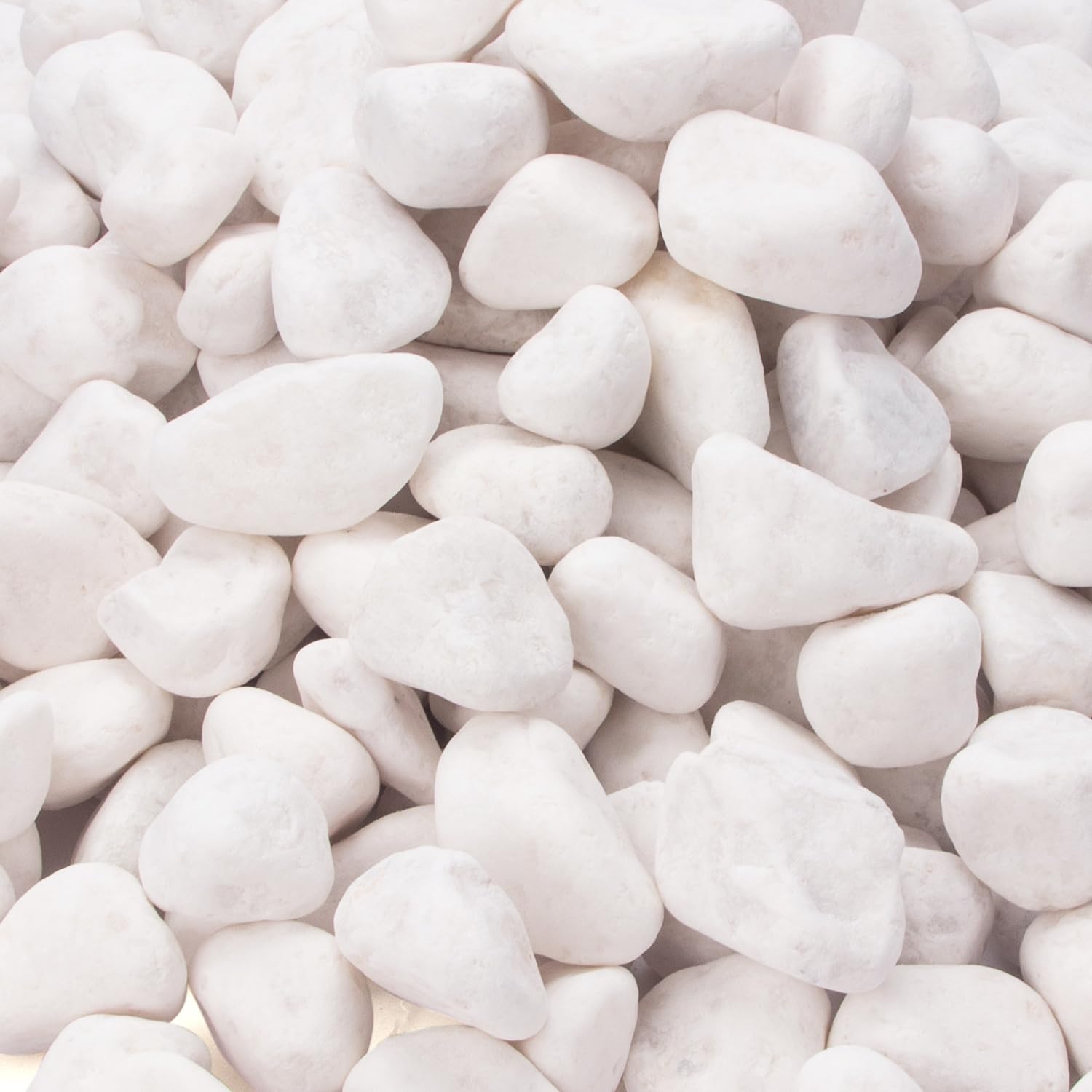 18.2 Pounds Decorative Pebbles, White Stones, White River Rock, Natural Aquarium Gravel, Garden Decor Rocks