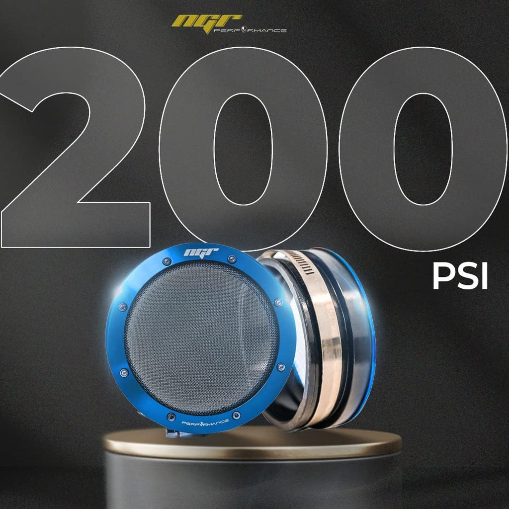 NGR Street Turbo Filter - One Piece Design (Blue) - Fits 4in & 3.5in with Sleeve Option