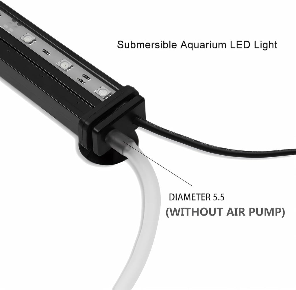 26.4 inch Submersible Aquarium Light, Fish Tank Light with Air Bubble Hole, RGB Color Changing Brightness Adjustable IP68 Waterproof Remote Control LED Light for Aquarium Fish Tank