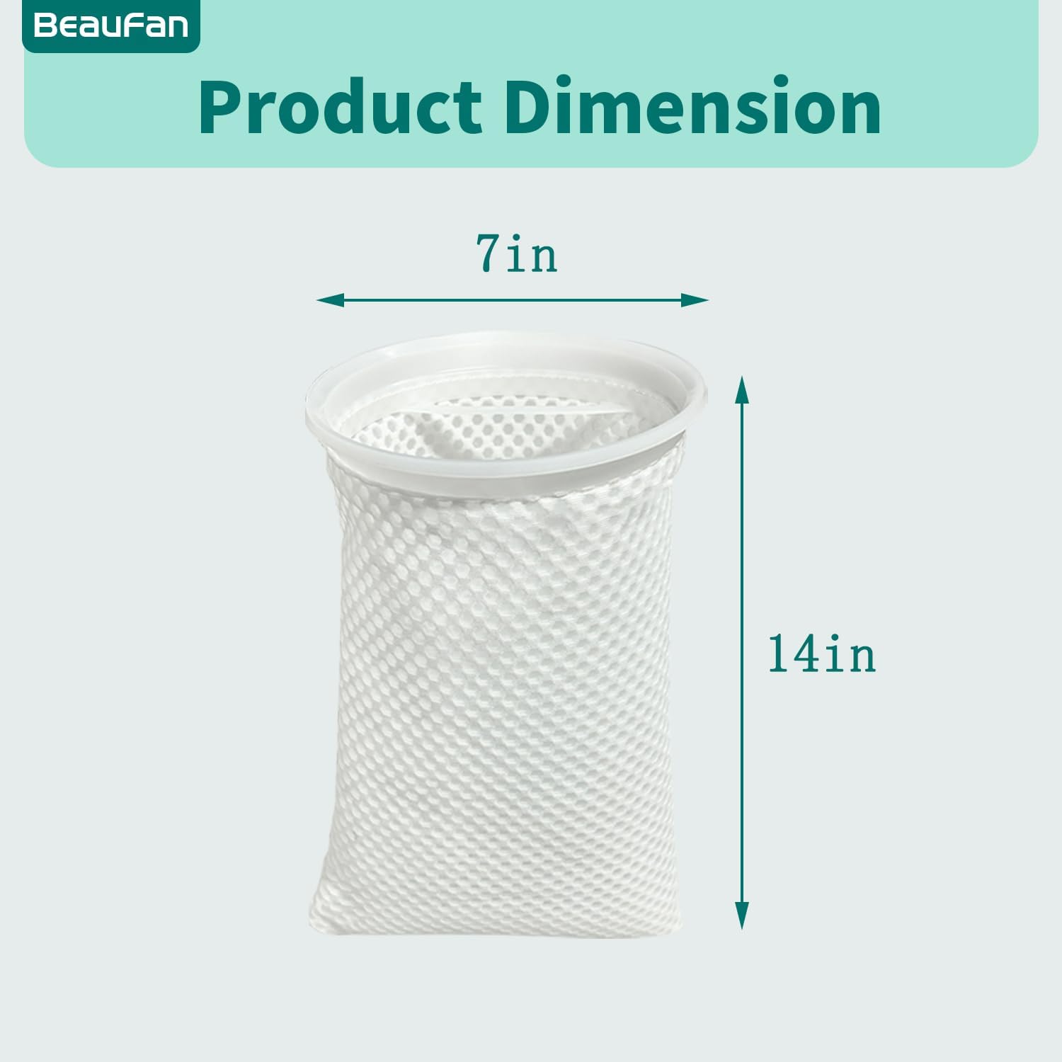 7 Inch 2 Pack 150 Micron Honeycomb Filter Socks for Fish Tank, Aquarium Filter Sock 3D Honeycomb Design Filter Sock, Aquarium Filter Bags for Saltwater