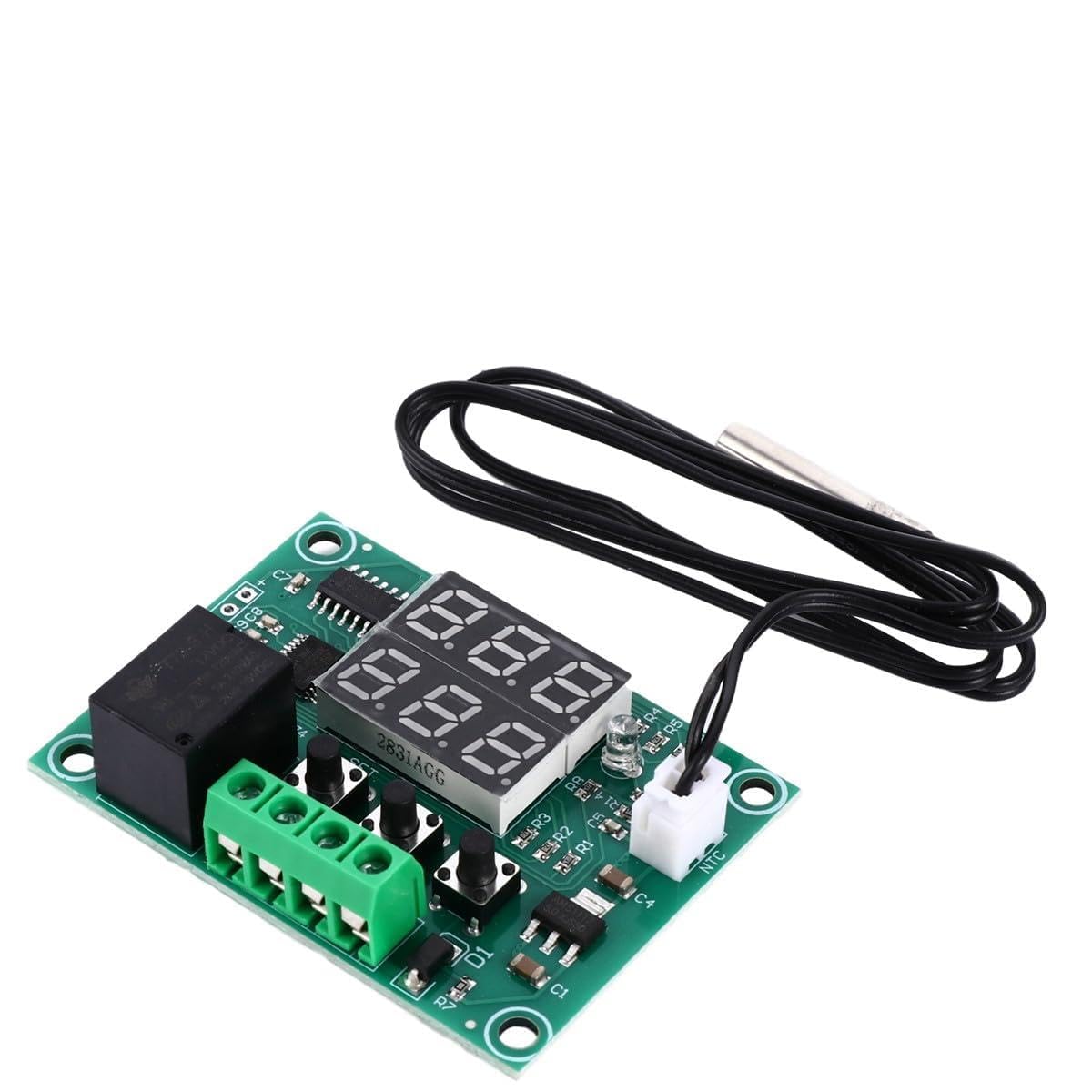 Dual Digital Display Temperature Controller Module Dc Electronic Thermostat with Sensor High Precision Temp Control Board for Cooling and Heating Systems