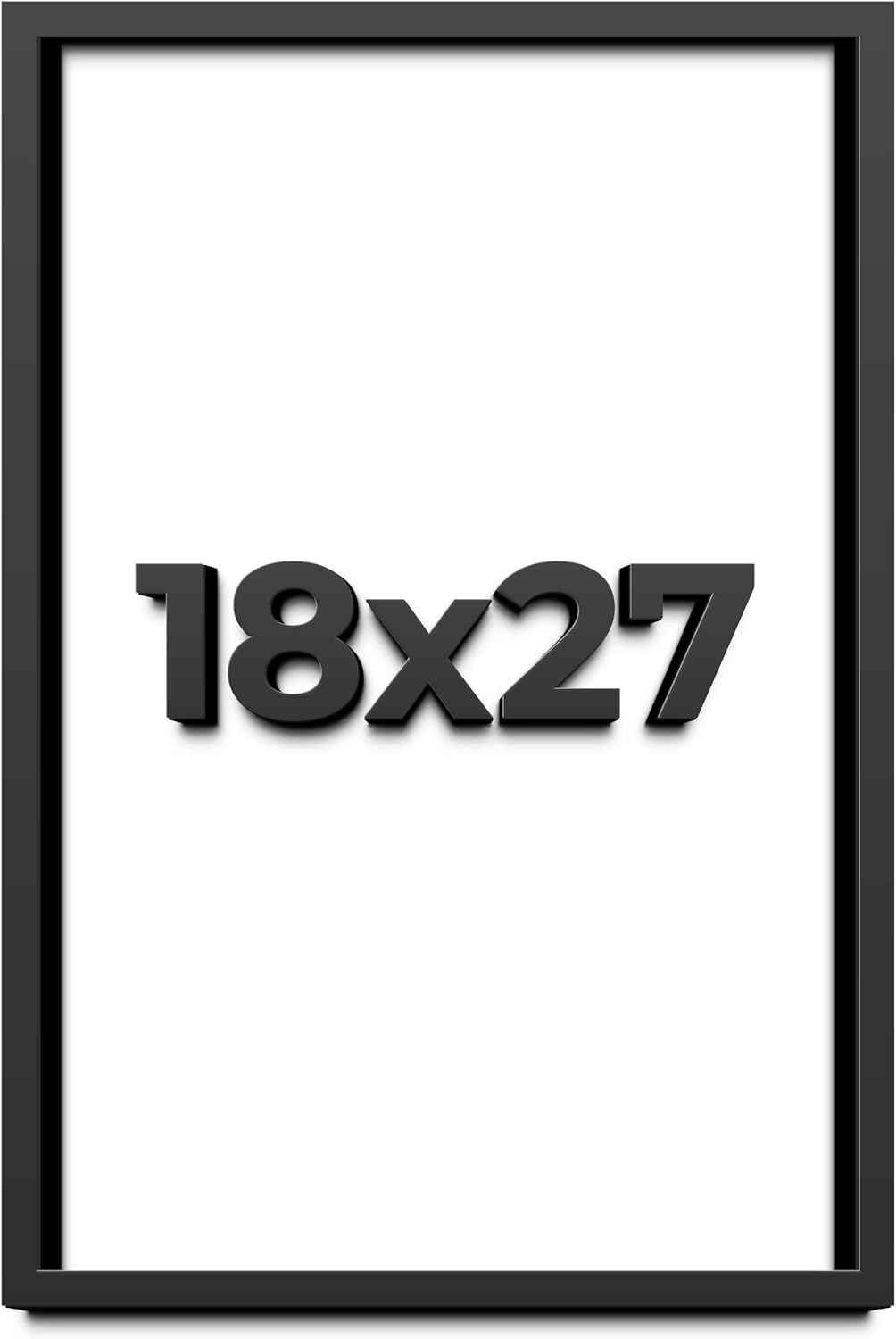 18x27 Shadow Box Frame Black | 1 Inch Deep Solid Wood Shadowbox Display Frame | UV Resistant Acrylic Plexiglass, Acid Free Backing, and Hanging Hardware | Dugan Picture Frame Style