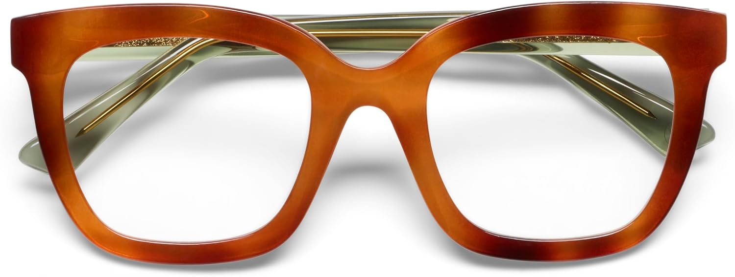 Peepers by PeeperSpecs Oprah's Favorite Things Women's Fanfare Square Blue Light Blocking Reading Glasses