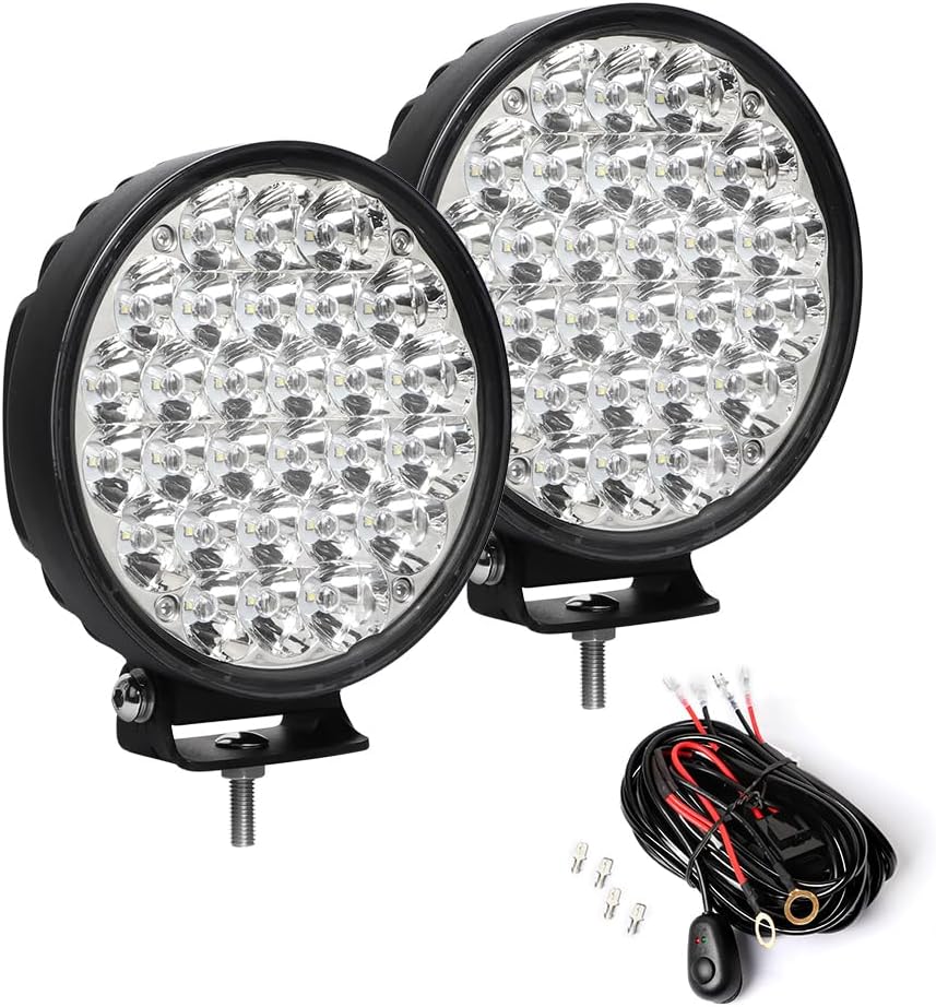 EXZEIT 6 inch 224w Led Driving Lights, 22400 lumens Fog Light Ofroad Lights for Jeep Trucks SUV ATV, 12V/24V