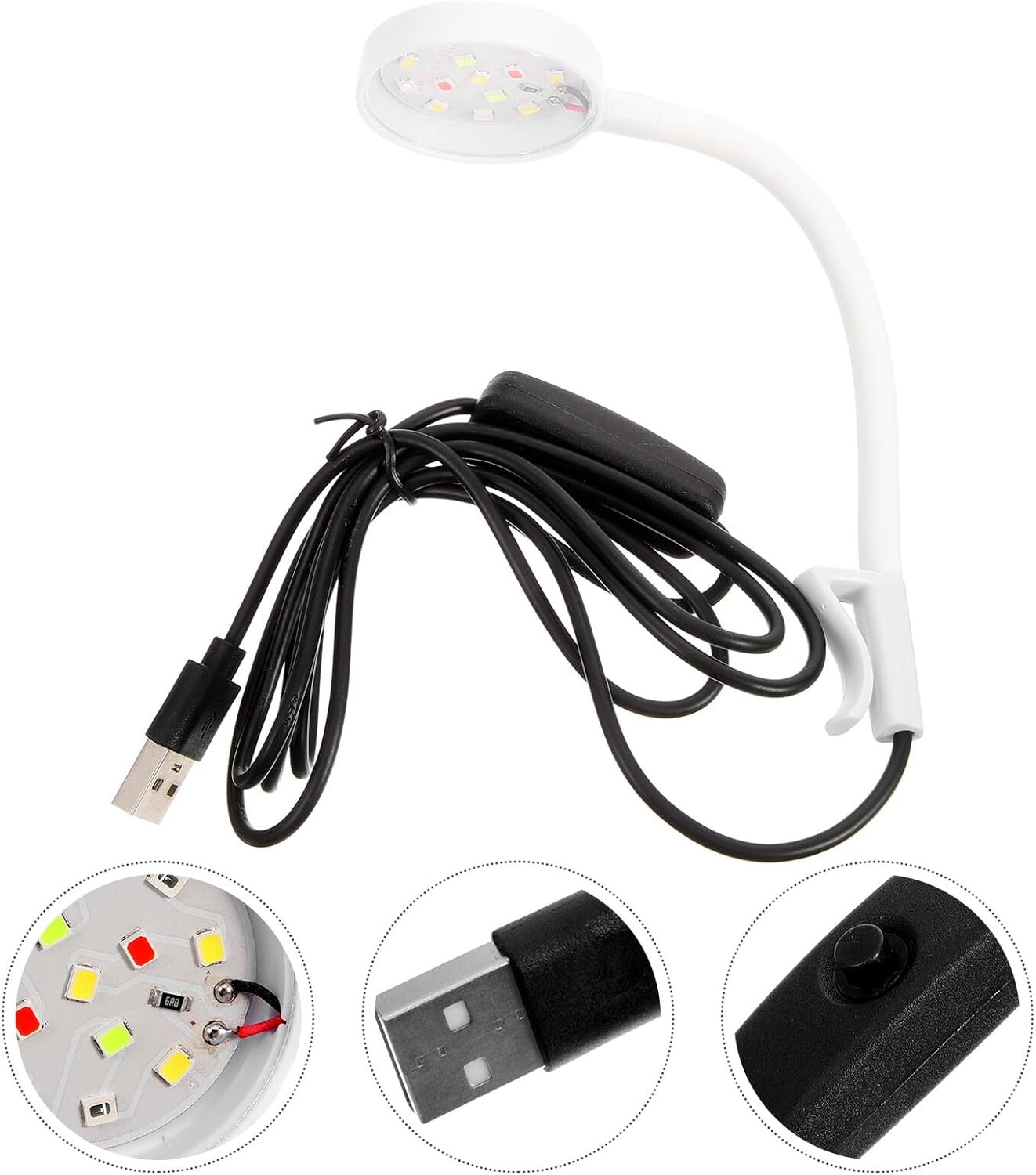 Compact USB Clip Aquarium Lamp LED Light for Fish Tanks and Professional Aquarium Lighting with High Brightness Mini Spot Light for Aquatic Plants and Betta Tanks