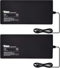 iPower 8x18 Inch Reptile Heat Pad Under Tank Heater, Energy-Efficient & Waterproof Design Terrarium Warmer Mat for Turtles, Lizards, Snakes, 2 Pack