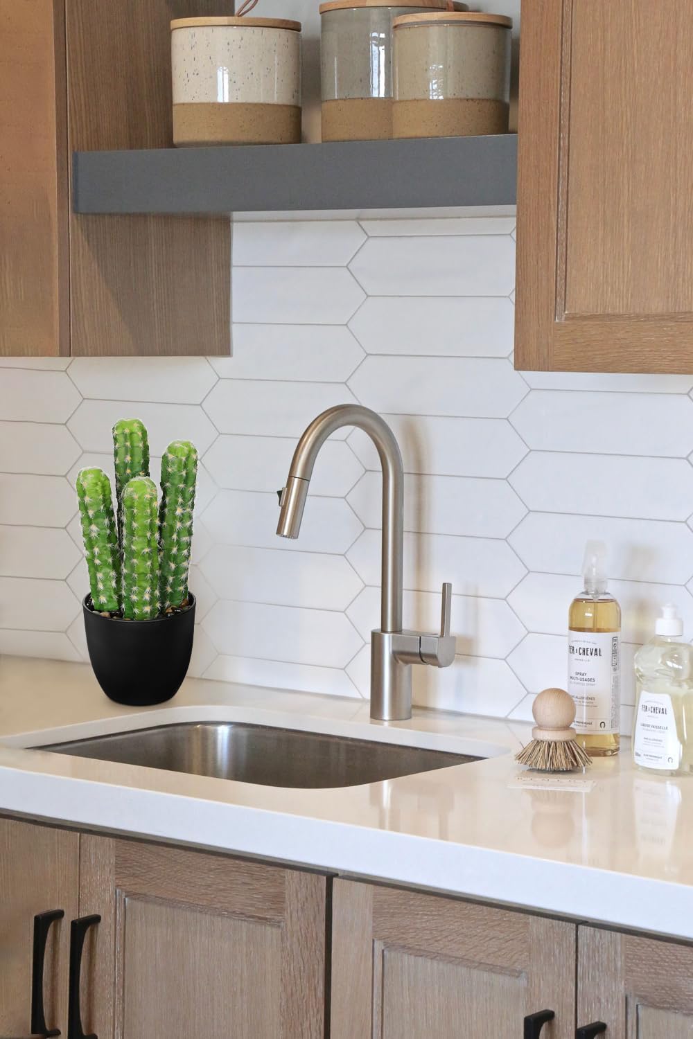 Artificial Cactus Plants 9.3 inch Small Faux Cactus Plants Indoor Fake Desert Cacti Succulents Plants Artificial Plant Indoor with Pot Cactus Decorations for Home Decor Office Desk Tabletop Shelf