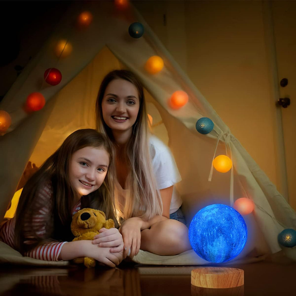VGAzer Levitating Moon Lamp 5.9 Inch 16 Colors Galaxy Moon Lamp 3D Moon LED Light with Remote Control for Unique Gifts,Room Decor,Night Light,Office Desk Toys