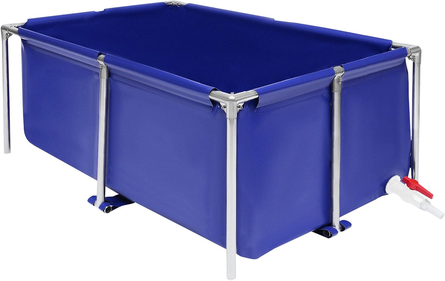 Canvas Fish Pond, Portable Above Ground Pond,Foldable Waterproof Coating Aquarium Fish Water Tank,Large Aquaculture Pool for Koi Breeding and Garden Irrigation Tank with Thickened Buckles Fixing