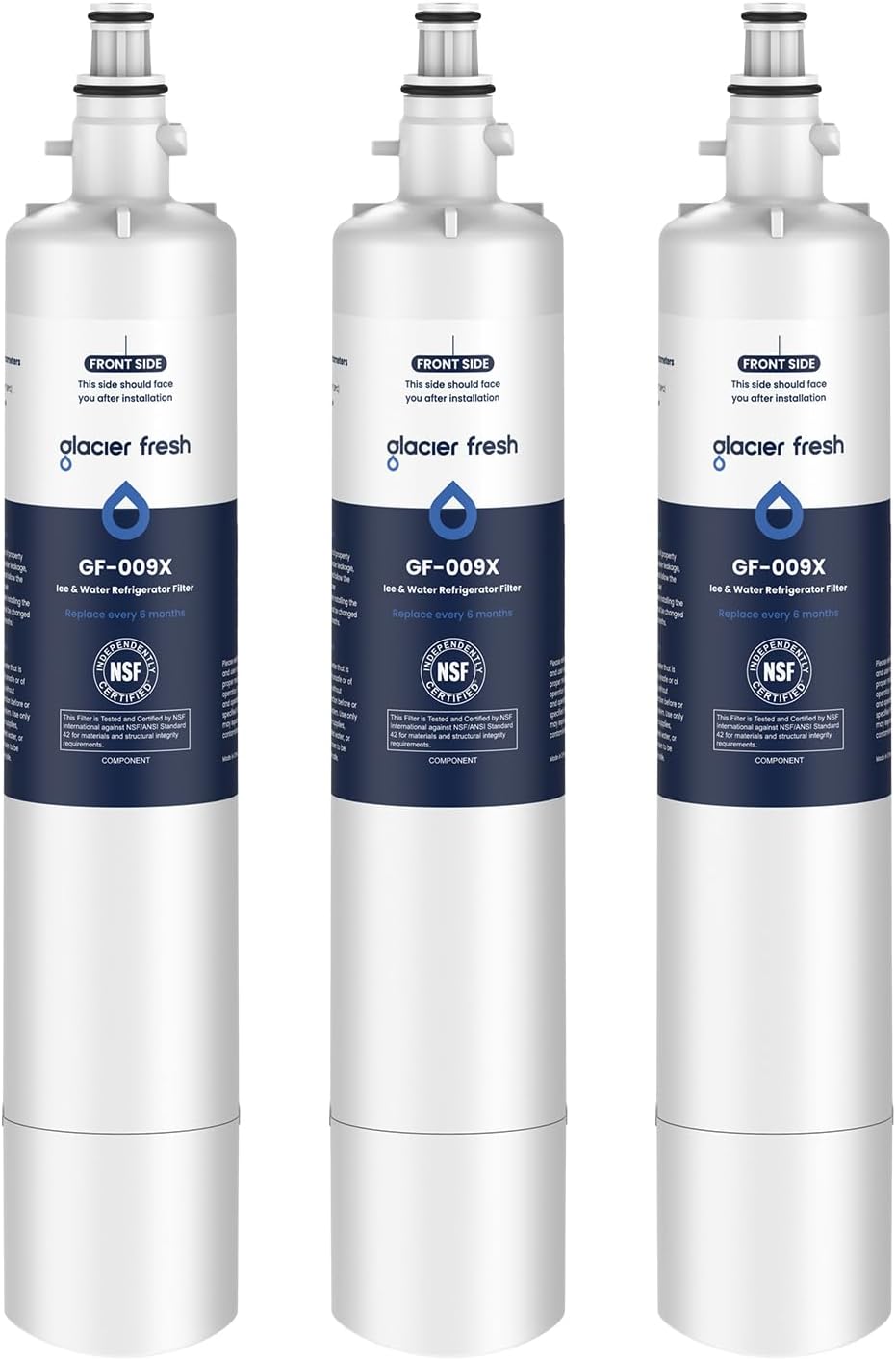 GLACIER FRESH Replacement for RPWFE, RPWF (Built-in CHIP) Refrigerator Water Filter, Compatible with GFE28GYNFS, GFE28GELDS, PFE28KELDS, PFE28KYNFS, GFD28GELDS, PWE23KELDS, PWE23KMKES, 3 Pack