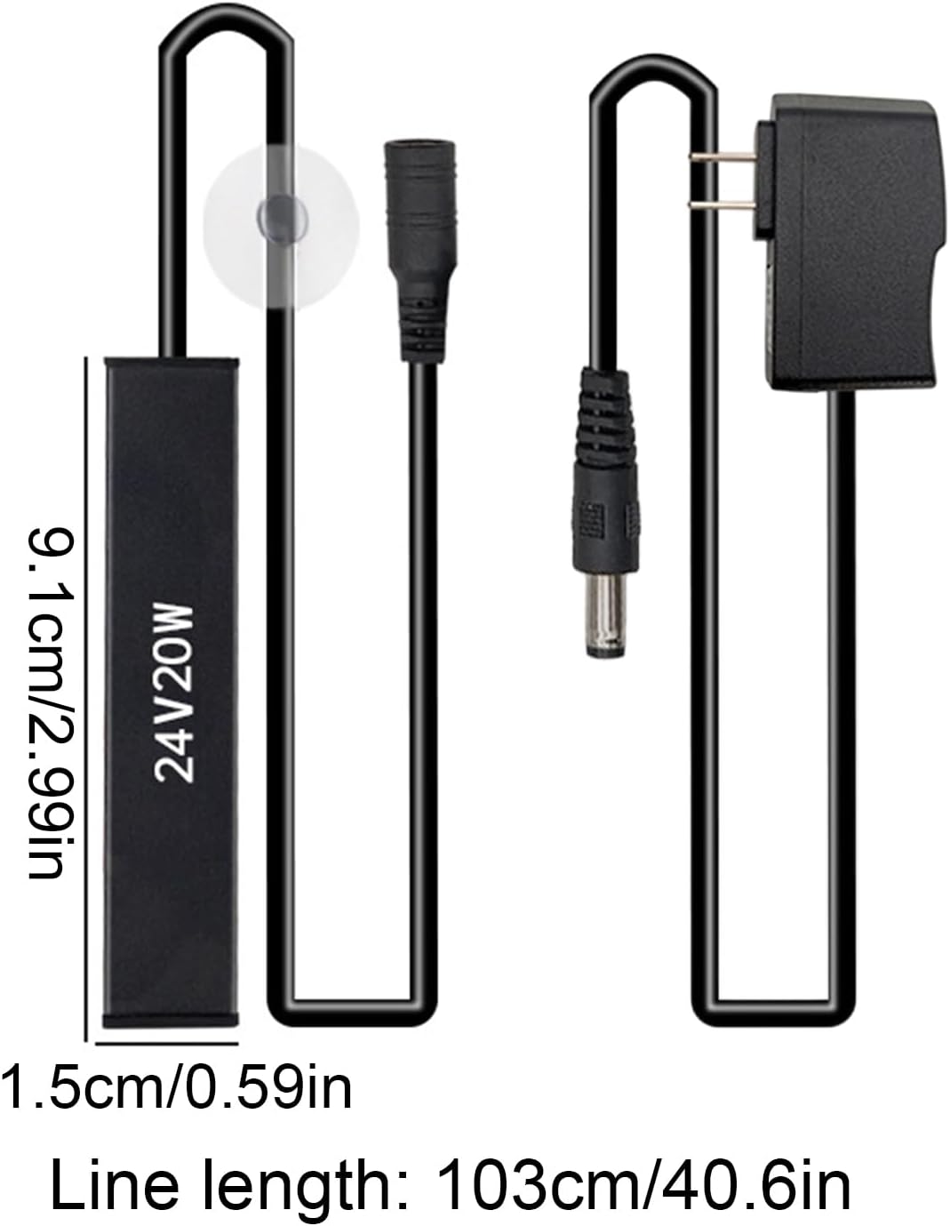 Small Aquarium Heater | Overheat Protection Adjustable 20W,Submersible Aquarium Heater - for Betta Aquatic Pet Saltwater Freshwater Home Indoor Office Breeding