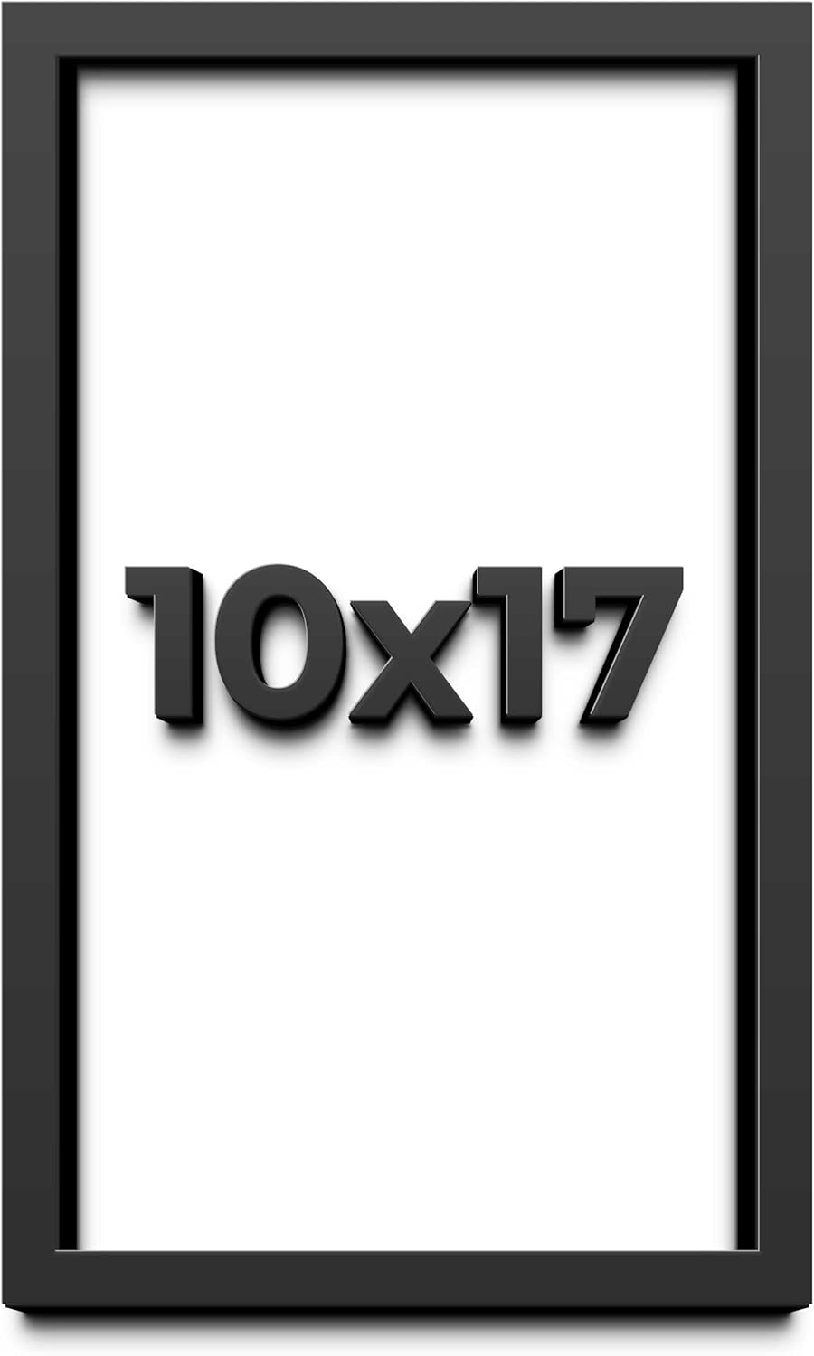 10x17 Shadow Box Frame Black | 1 Inch Deep Solid Wood Shadowbox Display Frame | UV Resistant Acrylic Plexiglass, Acid Free Backing, and Hanging Hardware | Dugan Picture Frame Style