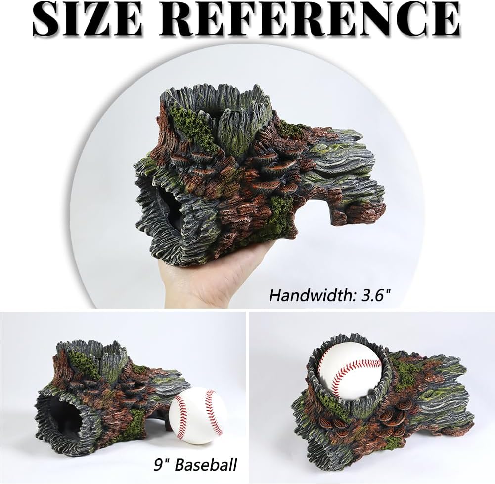 Aquarium Decorations Hollow Tree Trunk Fish Tank Accessories Stump Shelter for Betta Hideout Caves Driftwood for Aquarium Simulation Tree Decor with Holes