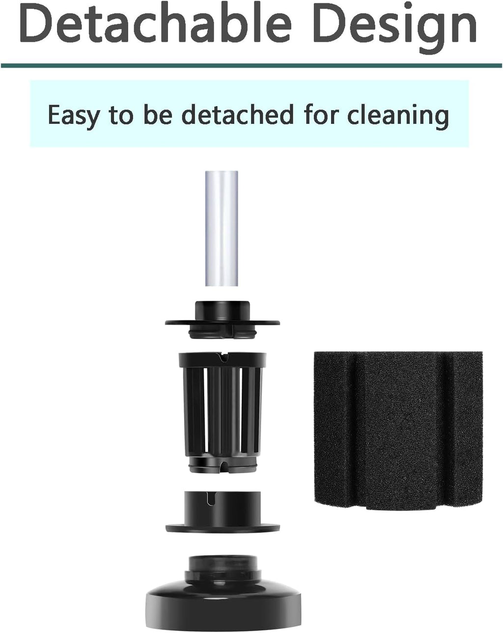 AQUANEAT Aquarium Sponge Filter Breeding Fry Betta Shrimp Nano Fish Tank 4pcs (Small up to 10Gal)