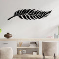ENJOYOO Metal Leaf Wall Art, Metal Leaf Decor, Branch Wall Decor, Tree Branch Wall Decor, Wall Branch Decor for Living Room, Bedroom, Garden (Black, 69×18in/175×45cm, metal wall art)