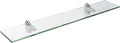 Spancraft Glass F-4.75x21-Brushed Steel Falcon Glass Shelf, Brushed Steel, 4.75" x 21"