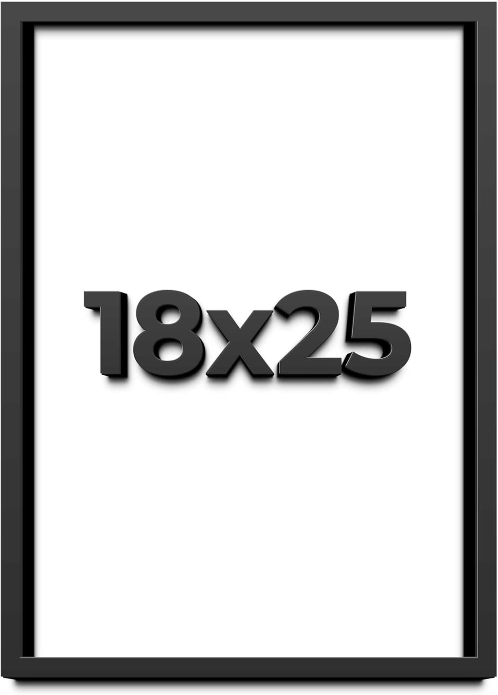 18x25 Shadow Box Frame Black | 1 Inch Deep Solid Wood Shadowbox Display Frame | UV Resistant Acrylic Plexiglass, Acid Free Backing, and Hanging Hardware | Dugan Picture Frame Style
