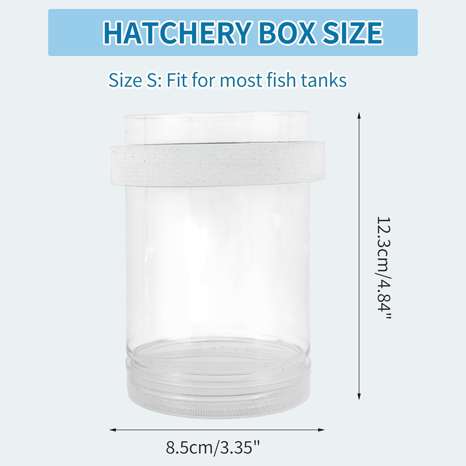 Suspensions Breeder Box, Floating Mesh Isolation Fish Tank Separator Set, Ideal for Aquatic Pets, Small, White, 1 Set