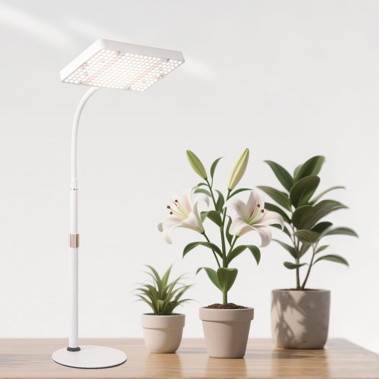 2Pack Desk Grow Light LED Full Spectrum UV IR, Veg Seed Starting Seedlings Bonsai Houseplant Plant Light, Table Top Grow Lights for Indoor Plants, 16"-24" Height Adjustable