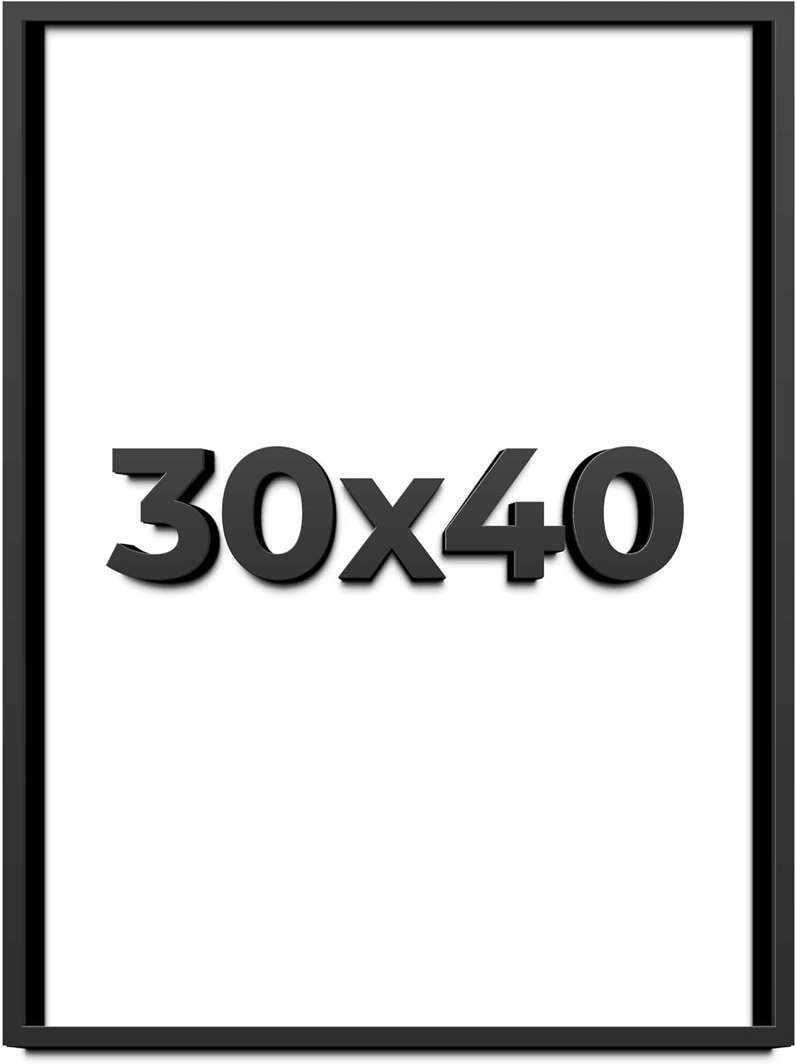 30x40 Shadow Box Frame Black | 1 Inch Deep Solid Wood Shadowbox Display Frame | UV Resistant Acrylic Plexiglass, Acid Free Backing, and Hanging Hardware | Dugan Picture Frame Style