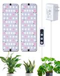 DOMMIA Grow Light, 20W Ultra-Thin Panel Grow Lights for Indoor Plants, High PPFD Full Spectrum, Dimmable, 6/12/16H Timer Auto on/Off, Suitable for Indoor Growing, Cold White 1-Pack