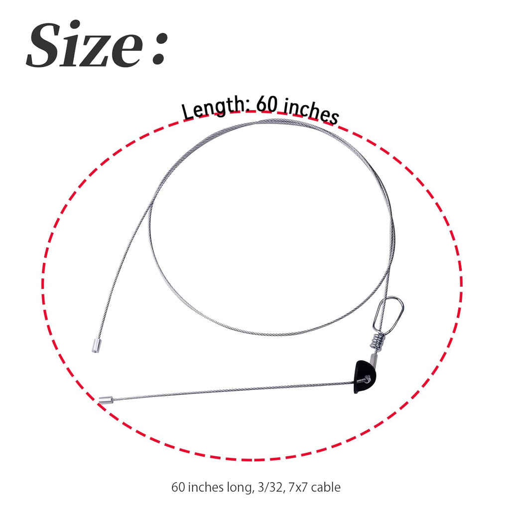 12Pcs Trap Wire (60in Long, 7x7, 3/32 Cable) Fits for Outdoor Survival and Hunting Adventures, Easy to Carry