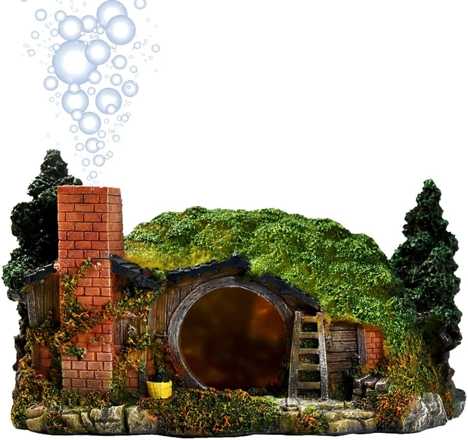 fazhongfa Aquarium Decorations Castle Fish Tank Décor Thematic Ornaments (Hobbit-L)
